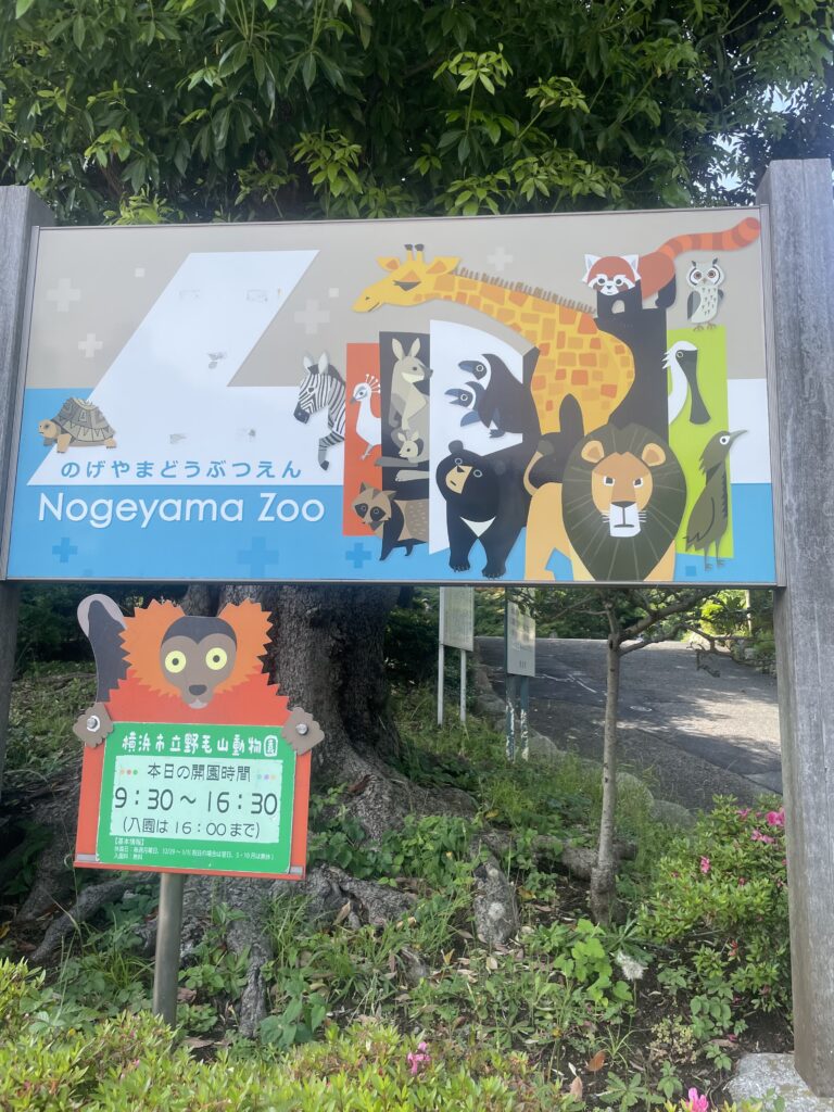 野毛山動物園案内看板