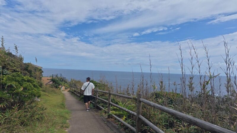 足摺岬観光案内所から天狗の鼻までの道
