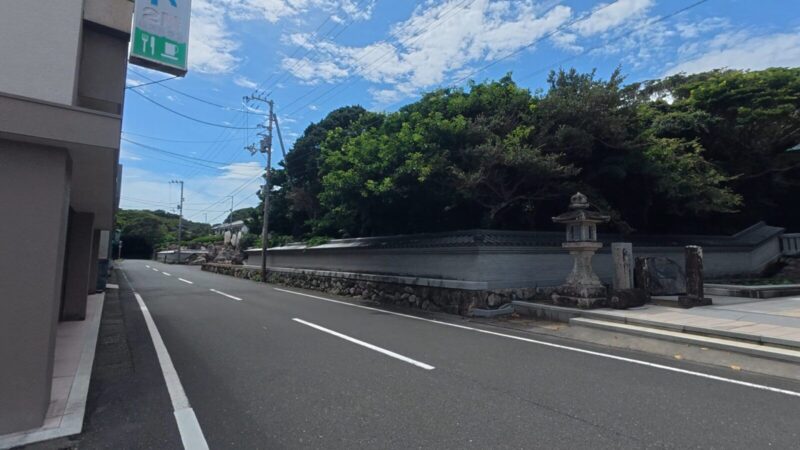 足摺岬第一駐車場への道